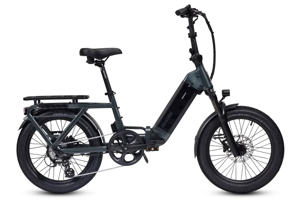 Ride1Up Portola 02 folding e-bike with rear rack and fenders